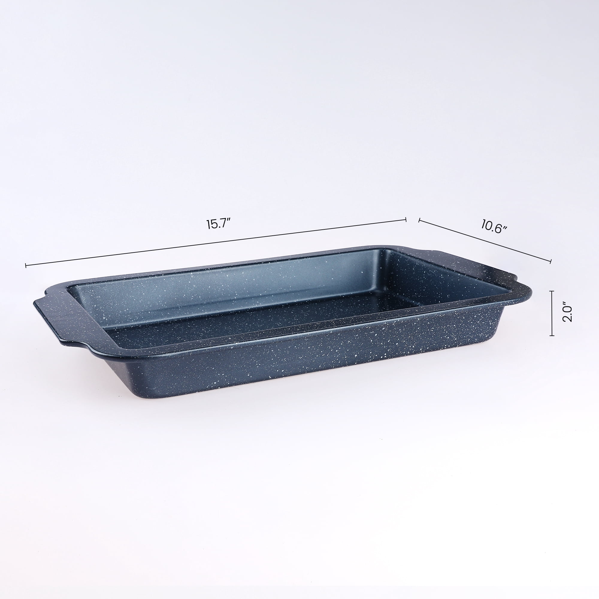 REGALWOVEN 3 Pcs Baking Sheet Pan, Cookie Sheets for Oven Cooking, Warp Resistant Nonstick Durable Cake Pan Black 15.7*10.6*2.0