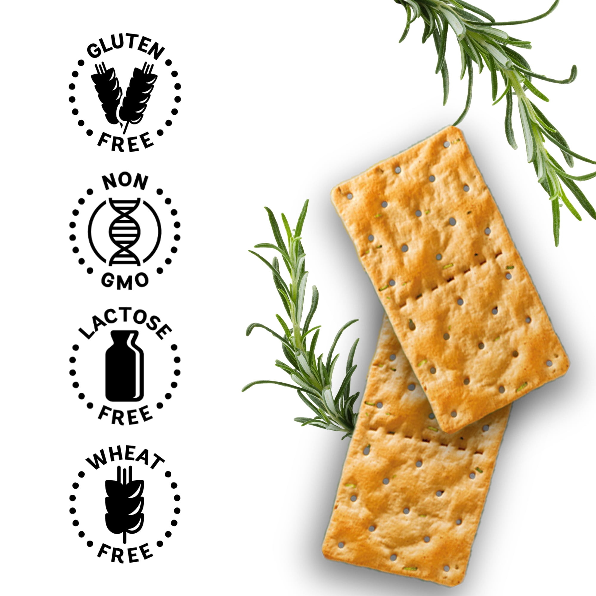 (2 pack) Schar Gluten-Free Rosemary Table Crackers with Sea Salt, 1.2 oz