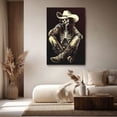 thumbnail image 5 of “Skeleton Cowboy with Coffee Cup” Western Gothic Canvas Wall Art Ready to Hang for Living Room and Bedroom, 5 of 8