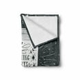 thumbnail image 2 of Dream Soft Flannel Fleece Throw Blanket, Jar Everything Starts with a Dream Words Grunge Style Stars Foliage Background, Cozy Plush for Indoor and Outdoor Use, 50" x 60", Bluegrey White, by Ambesonne, 2 of 6