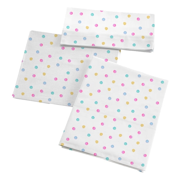Juego Sábanas Colecho 50X80 Puntos de Colores Rainbowi 3 Pza Inbed Polo One Rainbowi