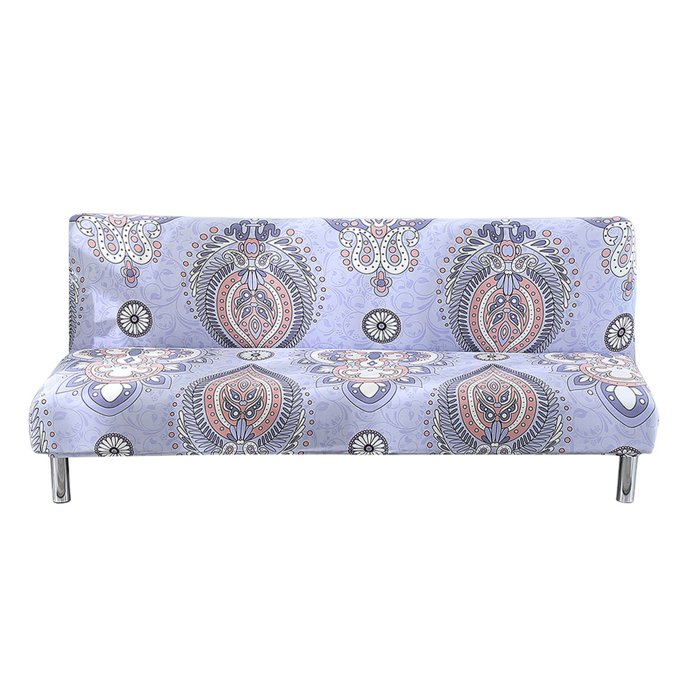 Folding Sofa Bed Cover Solid Color Futon Armless Slipcover ...