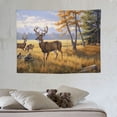 thumbnail image 4 of ONETECH  Deer Tapestry Fall Tapestry Wall Hanging Cute Wild Animal Elk in Jungle Tapestry Wall Decor Forest Sunset Natural Scenery Tapestries for Living Room Bedroom Teen Dorm Party,, 4 of 7