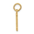 thumbnail image 2 of 14k Solid Satin Diamond-cut Initial I Charm in 14k Yellow Gold, 2 of 3