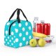 thumbnail image 5 of Fotbe Aqua And White Polka Dot Bolsa Térmica con Estampado y Forro de Aluminio Grueso Bolsa de Almuerzo con Bolsillo Frontal para Hombres y Mujeres, Ideal para Trabajo, Escuela, 5 of 8