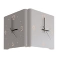 thumbnail image 1 of simhoa Double Sided Corner Wall Clock 2 Mode Lighting Hanging Clock for Living Room White, 1 of 8