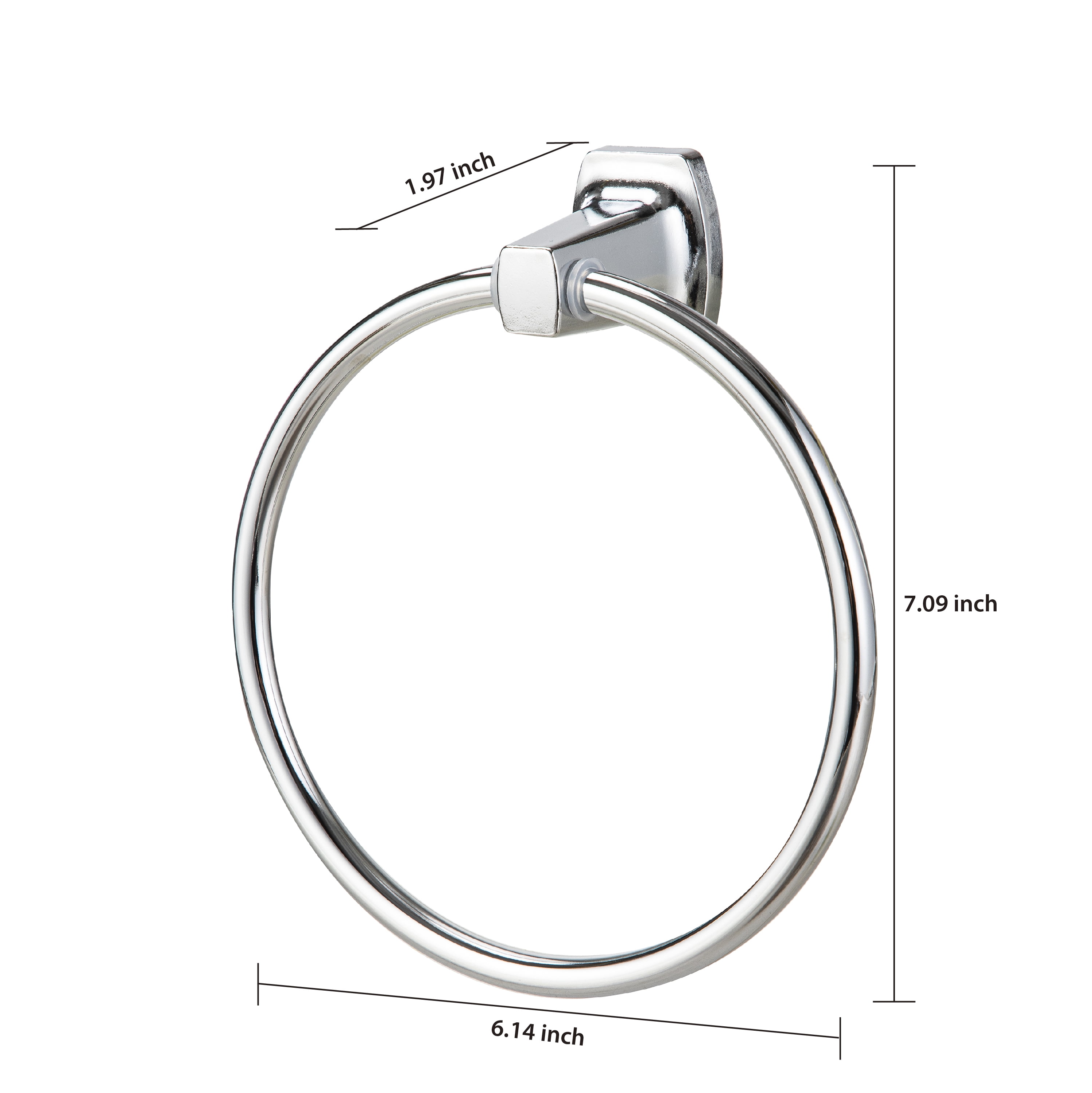 Mainstays Square 4-Piece Bathroom Hardware Set, Chrome