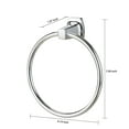 thumbnail image 6 of (4 pack) Mainstays Chrome Square Wall Mount Towel Holder Ring, 6 of 14