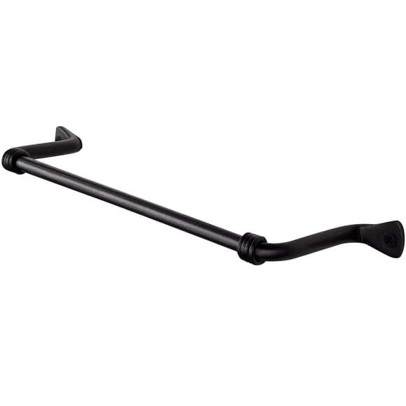 RTZEN Matte Black Hand Towel Holder for Bathroom - Handcrafted Farmhouse Wrought Iron Kitchen Towel Bar - Hand Towel Bar Hanger for Home or Office - Wall Mounted Rack Fits 10" Towels