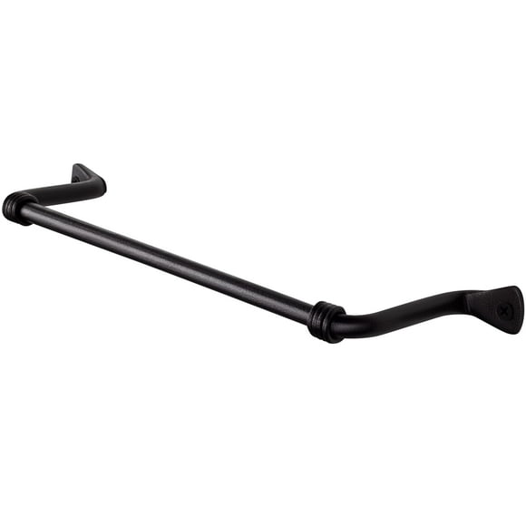 RTZEN Matte Black Hand Towel Holder for Bathroom - Handcrafted Farmhouse Wrought Iron Kitchen Towel Bar - Hand Towel Bar Hanger for Home or Office - Wall Mounted Rack Fits 10" Towels