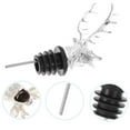 thumbnail image 6 of Raindrops Plated Silver Deer Head Wine Pourer Metal Bottle Pourers for Bars Restaurants and Cafes, 6 of 8