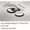thumbnail image 6 of ADISUN Modern Black Led Ceiling Light Fixtures, Round Flush Mount Ceiling Lamp for Kitchen Hallway Aisle Balcony Stair Bedroom (Cool White,6000K), 6 of 7