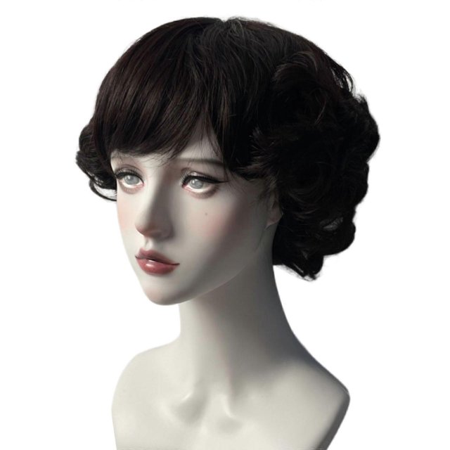 Natural Curly Synthetic Wigs Heat Resistant Fiber Comfortable Hairpiece For Work Event Special Occasion Dressigup Props