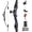 Black, variant on 56" Recurve Bow with 30 Max Draw 30 35 40 45 50lb Draw Weight Right Hand Outdoor Hunting Bows Arrows Archery Set