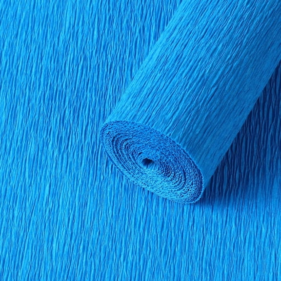 NAMZI 1 Roll Heavy Crepe Paper (19.7Inch Width x 8.2Ft Length), Color for Wedding/Birthday Decor & Handmade Crafts, Blue B