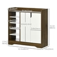 thumbnail image 3 of HOMCOM Shoe Cabinet Shoe Storage Organizer with Five Open Shelves Brown, 3 of 10