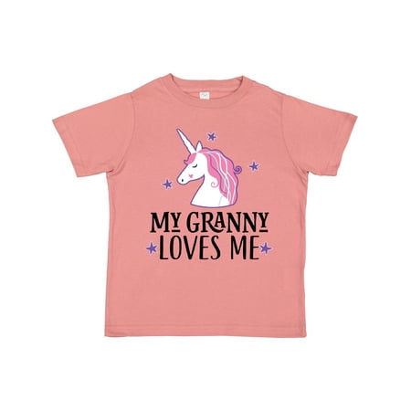 

Inktastic My Granny Loves Me Unicorn Gift Toddler Toddler Girl T-Shirt