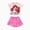 Ariel, variant on Princess Girls Ariel Graphic Crop Tee and Mermaid Dress-Style Shorts Summer Pink Outfit Set Baby Toddlers 2T