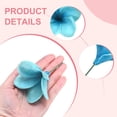thumbnail image 3 of Uxcell 12-Pack Artificial Plumeria Flowers, Fake Silk Heads Flower Plumeria Bulk Petal for DIY Crafts/Dress/Wedding/Party Decoration [Dark Blue, 3.54"/ 9cm], 3 of 6