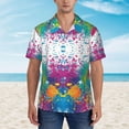 thumbnail image 3 of Vintage Aztec Pattern Mens Hawaiian Shirt Short Sleeve Casual Button Up Tropical Summer Beach Shirt, 3 of 9