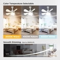 thumbnail image 4 of Ventiladores de Techo con Enchufe con Luces y Control Remoto - Luz de Ventilador con Enchufe con Bombilla LED Regulable, Ventilador de Techo Pequeño con Rosca, 4 of 5