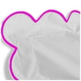 thumbnail image 2 of 400 Thread Count White Cotton Sateen Hotel Stitch Duvet Cover in Scalloped Embroidery Twin/TwinXL Pink Border, 2 of 5