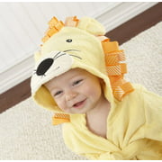 Baby Aspen, Big Top Bath Time Lion Hooded Spa Robe, Yellow, 0-9 Months