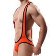 thumbnail image 6 of HUPOM Mens Underwear Boxer Briefs Male Thongs Medium waist Comfort Waist Solid Thong Orange 2XL, 6 of 9