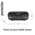 Proctor Silex Mini Double Waffle Maker, 4" Nonstick Grids, Makes 2