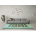 thumbnail image 3 of Ahgly Company Indoor Rectangle Oriental Light Blue Traditional Area Rugs, 8' x 10', 3 of 4