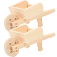 thumbnail image 1 of CIMAXIC 2 Pcs Brouettes Miniatures en Bois pour Modèles Réalistes, 1 of 8