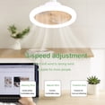 thumbnail image 2 of Mistaha Intelligent Cross-Border Remote Control LED Ceiling Fan Light E27 Dimmable Bedroom Aromatherapy Lighting Fan Light 280*130MM White Shade 50W with Remote Control, Color Options, and Adjustable, 2 of 6