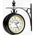 thumbnail image 2 of Retro Double-Sided Train Station Clock in Black with Classic Design, 2 of 2