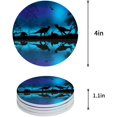 thumbnail image 1 of XDDJA Dinosaur Set of 4 Round Coaster for Drinks, Absorbent Ceramic Stone Coasters Cup Mat with Cork Base for Home Kitchen Room Coffee Table Bar Decor, 1 of 5