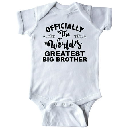 

Inktastic Officially The World s Greatest Big Brother Gift Baby Boy Bodysuit