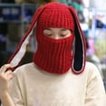 Balaclava Hat Long Bunny Ears Comfortable Windproof Breathable Cute