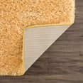 thumbnail image 6 of BoutiqueRugs Mustard Collection Faina Modern Minimalist Solid Color Shag Runner Rug - Plush Pile Super Soft Carpet for Hallway - Machine Washable - Mustard, Dark Yellow, Gold - 2'7" x 7'3" Runner, 6 of 16