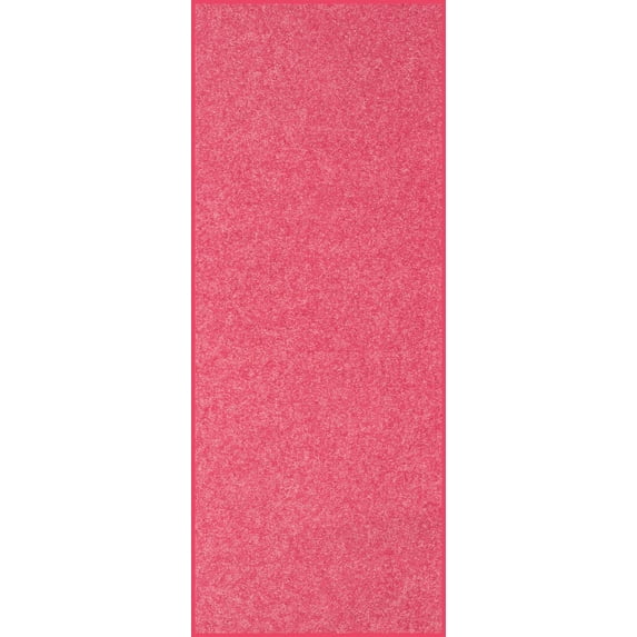 Home Queen Solid Beige Color Custom Size Runner Area Rugs Pink - 2'6" x 44'