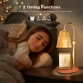 thumbnail image 4 of Candle Warmer Lamp with Timer and Dimmer, Height Adjustable for Jar Candles, 2x50W Bulbs, Vintage Wax Warmer Home Decor Gift, 4 of 12