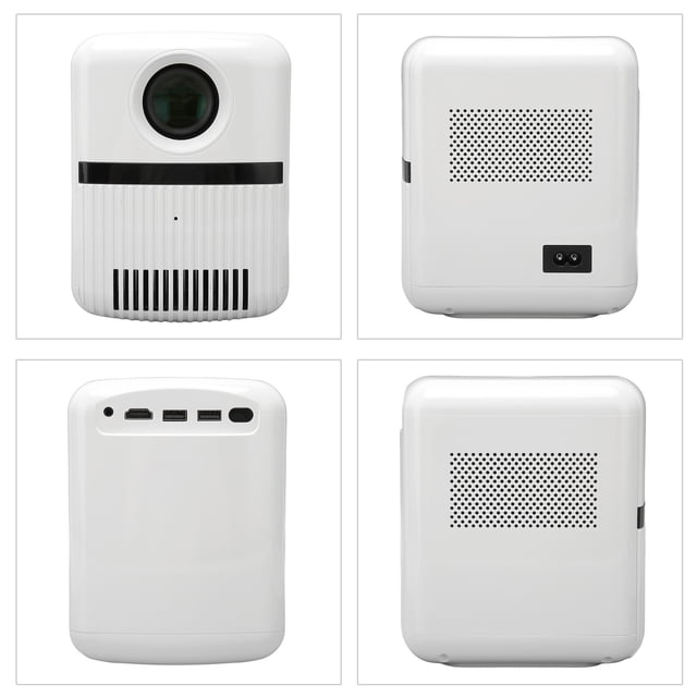 Proyector WiFi 5G Mini Proyector Portátil 600ANSI 13000 Lm con Pantalla de 30''-200" Enfoque Eléctrico Altavoces Estéreo HiFi Duales Proyector de Películas Caseras