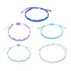 thumbnail image 1 of 5 pulseras para mujer tejidas para parejas, pulseras de arcoíris, pulsera ajustable para cama de niña para mujer, 1 of 5