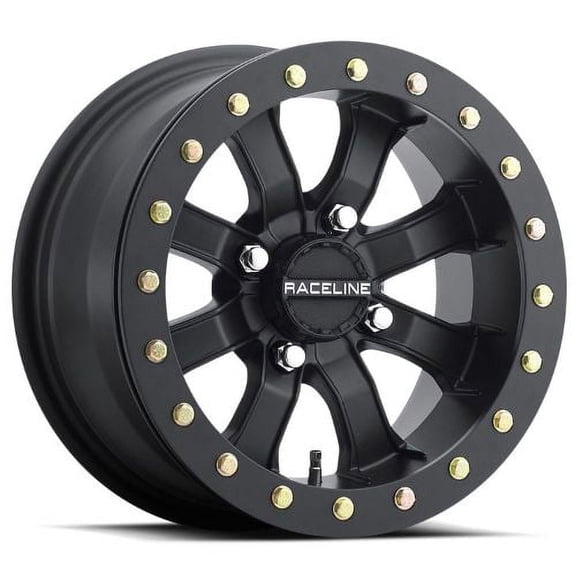 Raceline A71B-48037-44 Mamba Blackout Beadlock Wheel - 14x8 - 4 4 Offset - 4/137 - Black