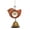 A, variant on Wood Wind Chime With Antique Bronze Bells, Rustic Hanging Ornament For Garden Patio, Hand-Carved Bird Decor, Home Porch Decor, Red Wood Bird