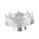 thumbnail image 1 of Frutero con pedestal Plato de frutas Centro de mesa versátil Gran capacidad Base estable Blanco y Plata, 1 of 7