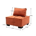 thumbnail image 6 of Williamspace Accent Sofa Chair,Upholstered Leisure Lazy Chair,Modern Square Floor Sofa Single Couch with Removable Pillow for Living Room Bedroom,Orange, 6 of 7