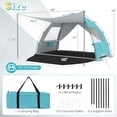 thumbnail image 3 of Gymax Beach Tent Sun Shelter w/ Canopy Pop-Up 3-4 Person Easy Setup Extended Floor Blue, 3 of 10