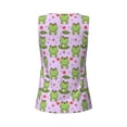 thumbnail image 6 of Goofa Happy Frogs1 Printed Womens Workout Tops for Women Sleeveless Yoga Shirts Athletic Running Tank Tops Sleeveless Gym Clothes Workout Apparel-XX-Large, 6 of 9