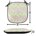 thumbnail image 4 of Flower Chair Seating Cushion, Dandelion Flower Pattern Botanical Cheering Happy Classical Illustration, Soft Seat Pads for Office with Anti-slip Backing, 16"x16", Green Pale Pink White, by Ambesonne, 4 of 7