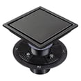 thumbnail image 1 of Shower floor siphon plaza 15 x 15 cm, detachable, food grade 304 stainless steel, matte black, 1 of 5
