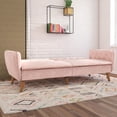thumbnail image 3 of Novogratz Tallulah Memory Foam Futon, Pink, 3 of 20